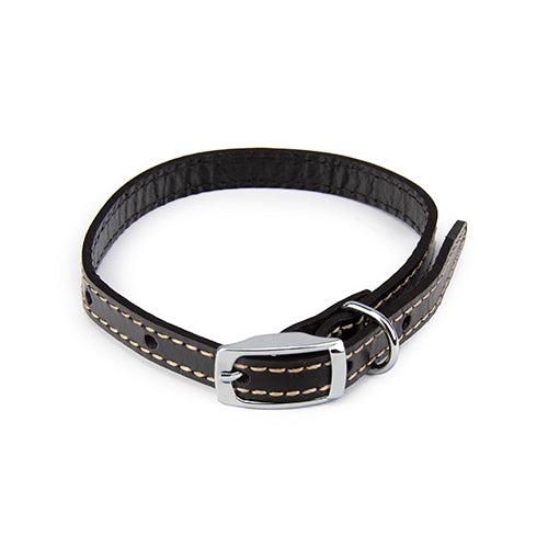 Leather Collar Traditional Animal Accessories Brown Bainbridge Pty Ltd 40cm Black