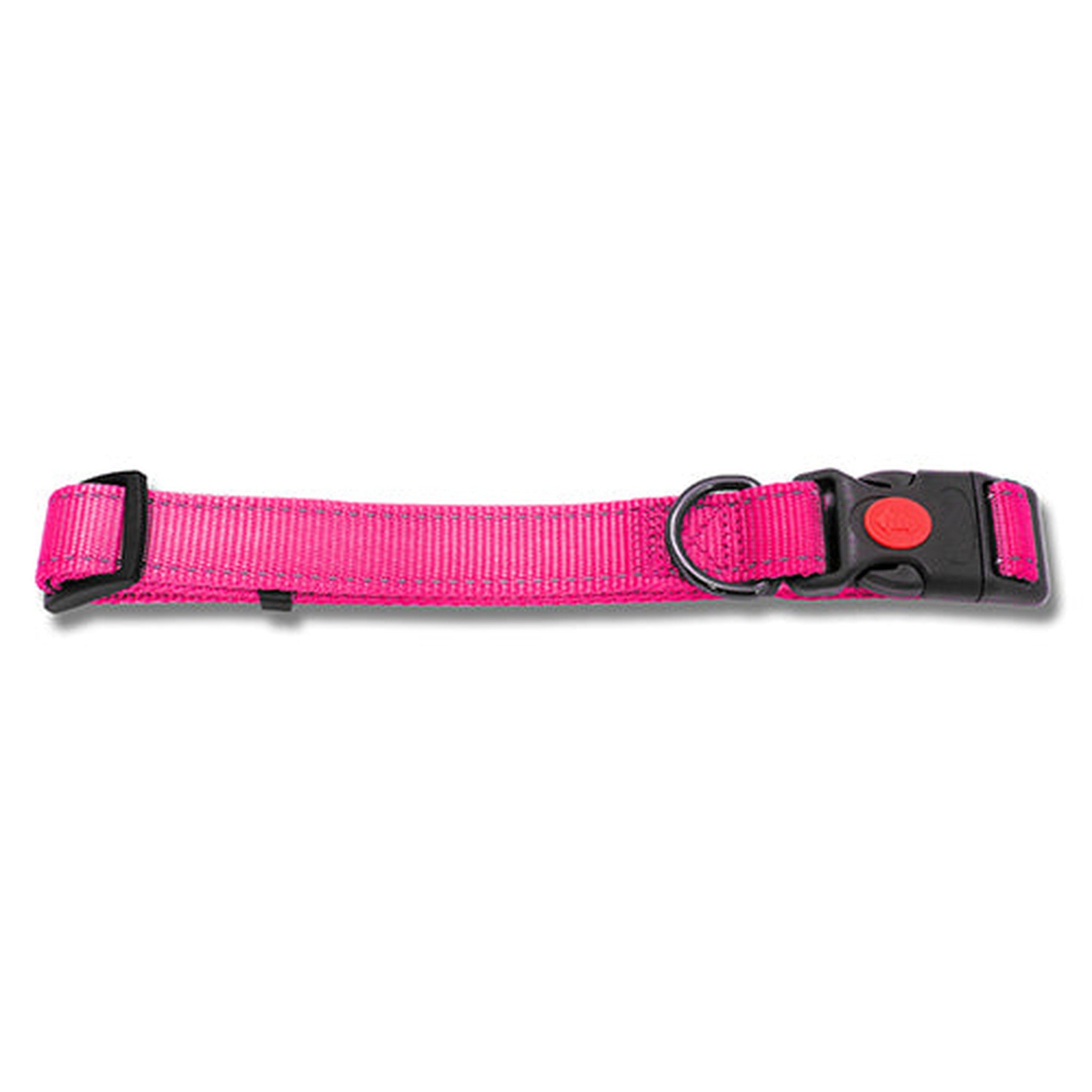 Dog Collar Webbing Reflective Strips 20 Animal Accessories Bainbridge Pty Ltd 35cm Pink