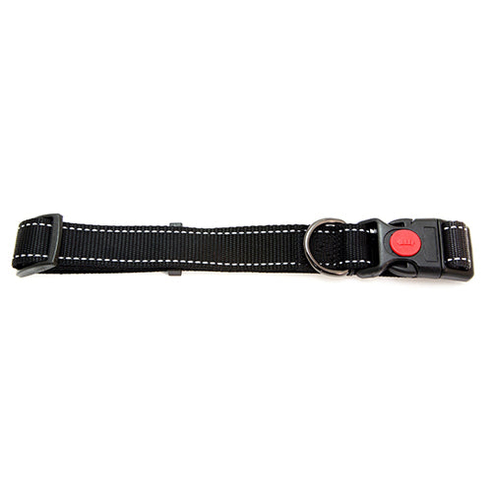 Dog Collar Webbing Reflective Strips 35 Animal Accessories Bainbridge Pty Ltd 60cm Black