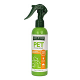 Green spray bottle labeled 'Oakwood Pet Stain & Odour' on a white background