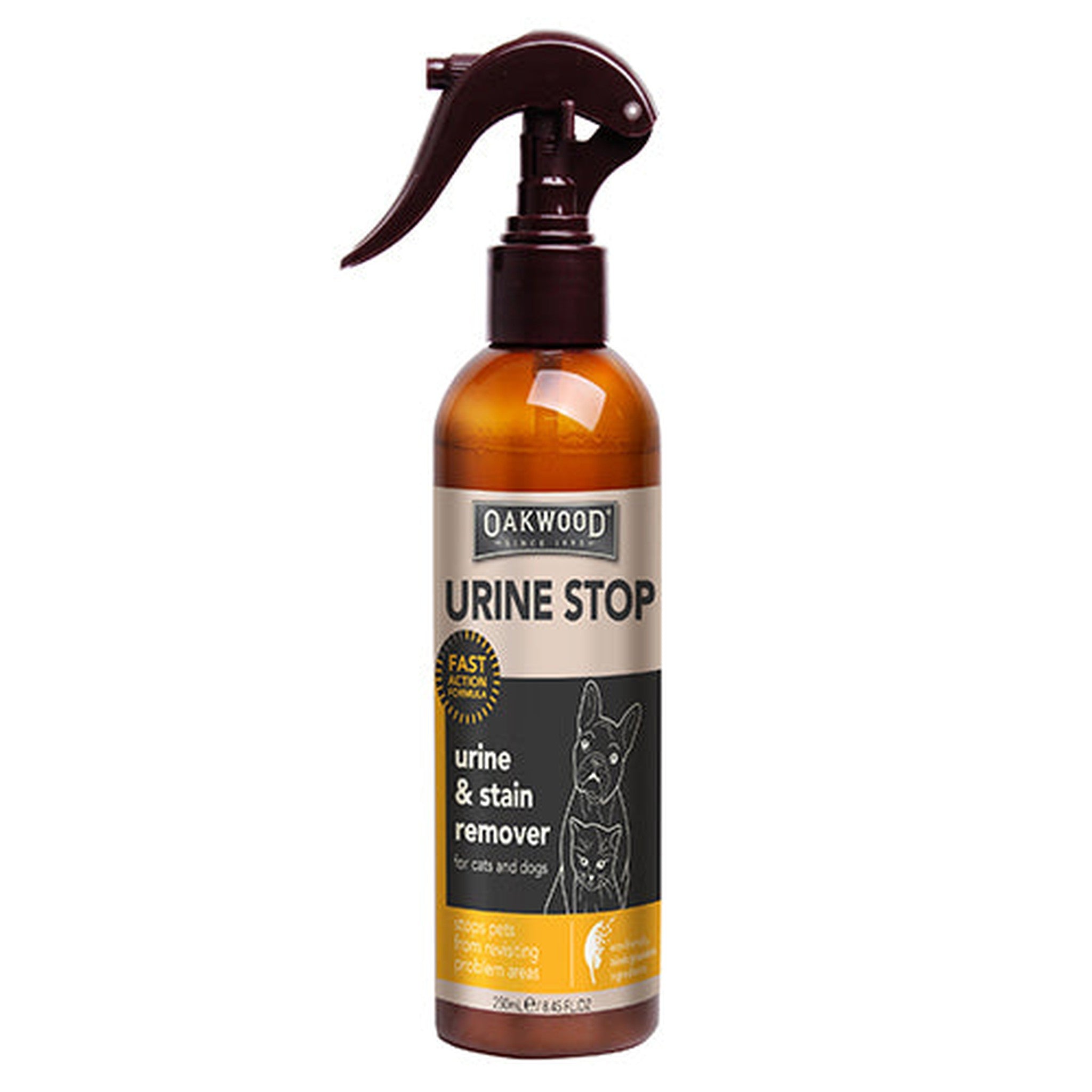 Oakwood Pet Urine Stain and Odour Remover Animal Accessories Bainbridge Pty Ltd 250ml