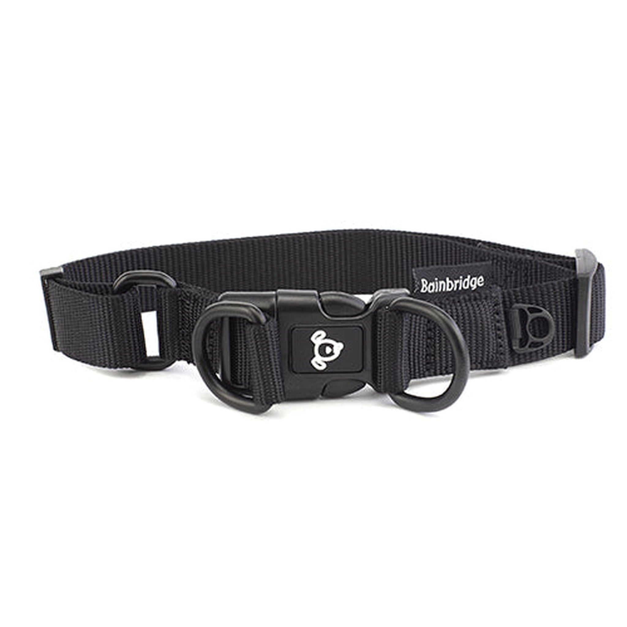Nylon Double Ring Dog Collar Premium  Extra Animal Accessories Bainbridge Large Black 
