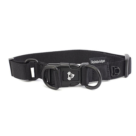 Nylon Double Ring Dog Collar Premium  Extra Animal Accessories Bainbridge Large Black 