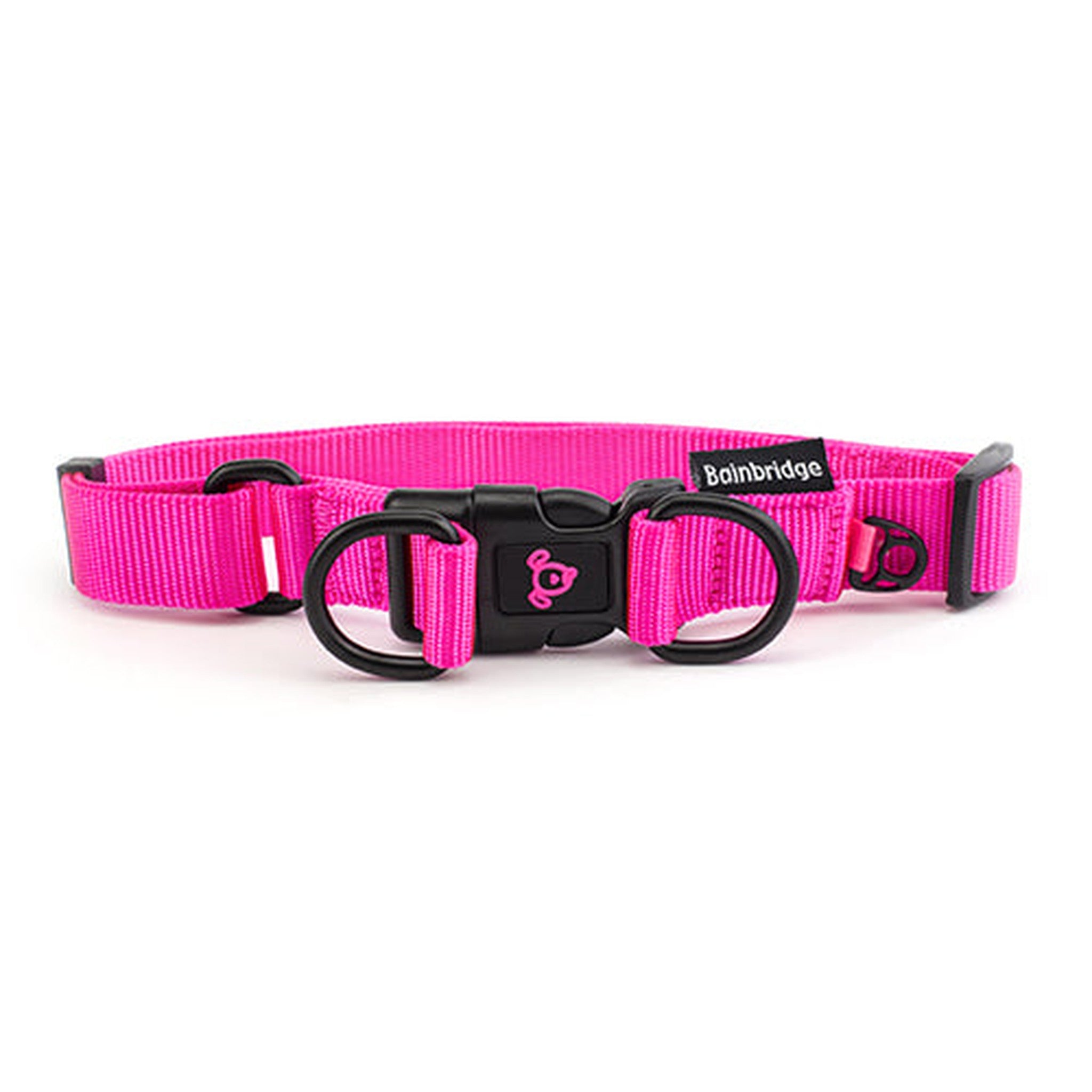Nylon Double Ring Dog Collar Premium  Extra Animal Accessories Bainbridge Large Pink 