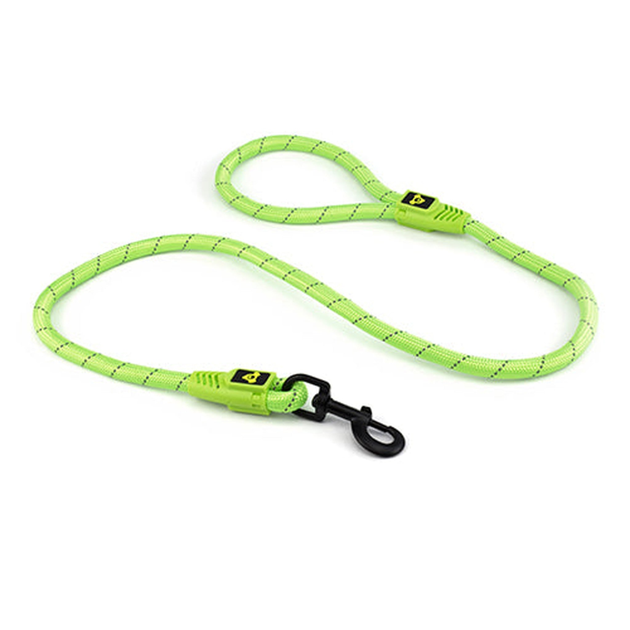 Reflective Rope Dog Lead with Rope Clip Animal Accessories Bainbridge Pty Ltd 13mm x 120cm Green