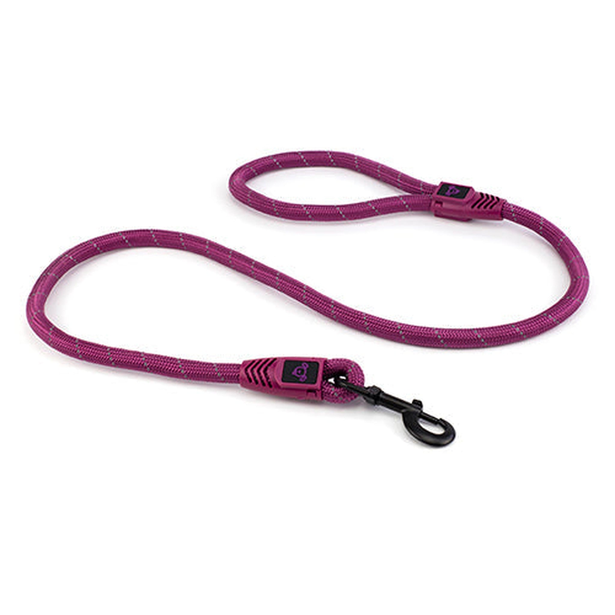 Reflective Rope Dog Lead with Rope Clip Animal Accessories Bainbridge Pty Ltd 13mm x 120cm Purple
