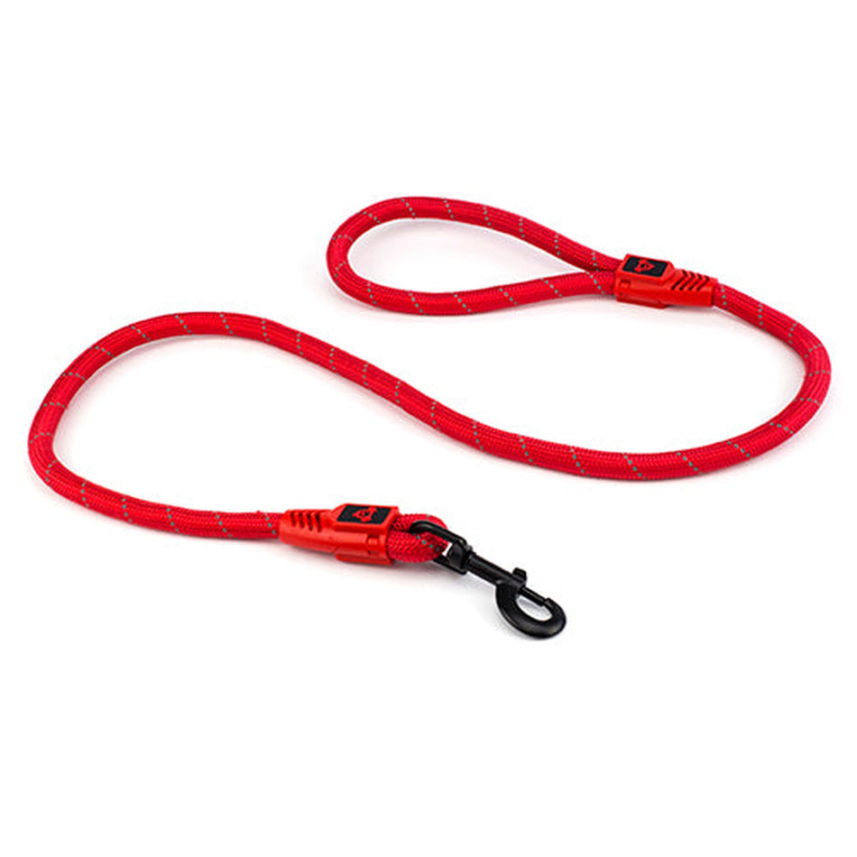 Reflective Rope Dog Lead with Rope Clip Animal Accessories Bainbridge Pty Ltd 13mm x 120cm Red