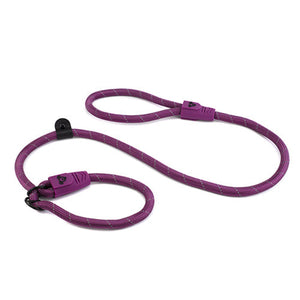 Reflective Rope Dog Lead Slip and Stopper Animal Accessories Bainbridge Pty Ltd 13mm x 120cm Purple