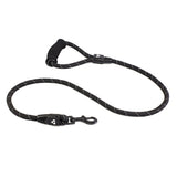 Reflective Rope Dog Lead with Foam Handle Animal Accessories Bainbridge Pty Ltd 13mm x 120cm Black