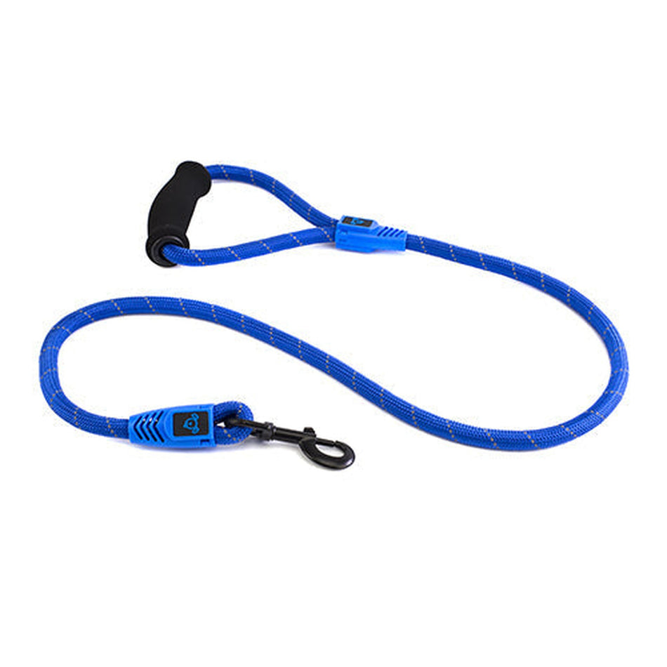 Reflective Rope Dog Lead with Foam Handle Animal Accessories Bainbridge Pty Ltd 13mm x 120cm Blue