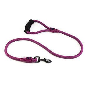 Reflective Rope Dog Lead with Foam Handle Animal Accessories Bainbridge Pty Ltd 13mm x 120cm Purple