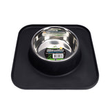 Stainless Steel Bowl with Silicon Diner Mat