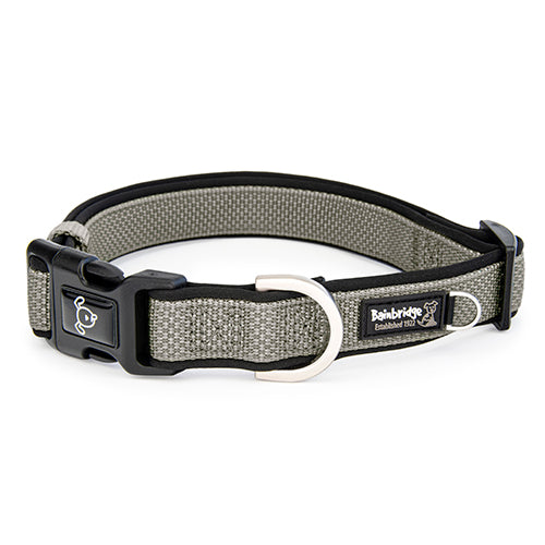 Premium port Dog Collar with Neoprene ilver Animal Accessories Bainbridge Pty Ltd S Silver