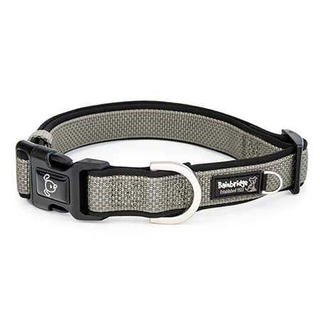 Premium port Dog Collar with Neoprene ilver Animal Accessories Bainbridge Pty Ltd S Silver