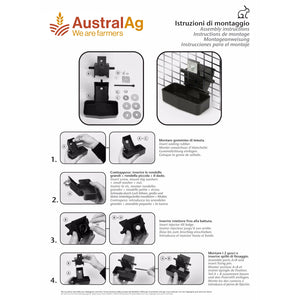 Assembly instructions for small animal automatic drinker with Austral Ag branding