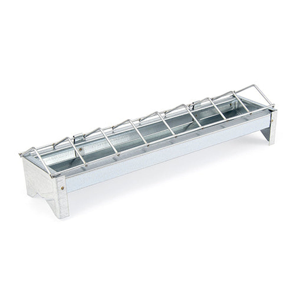 Galvanised Feed Trough Chicks Animal Accessories Bainbridge Pty Ltd 30cm