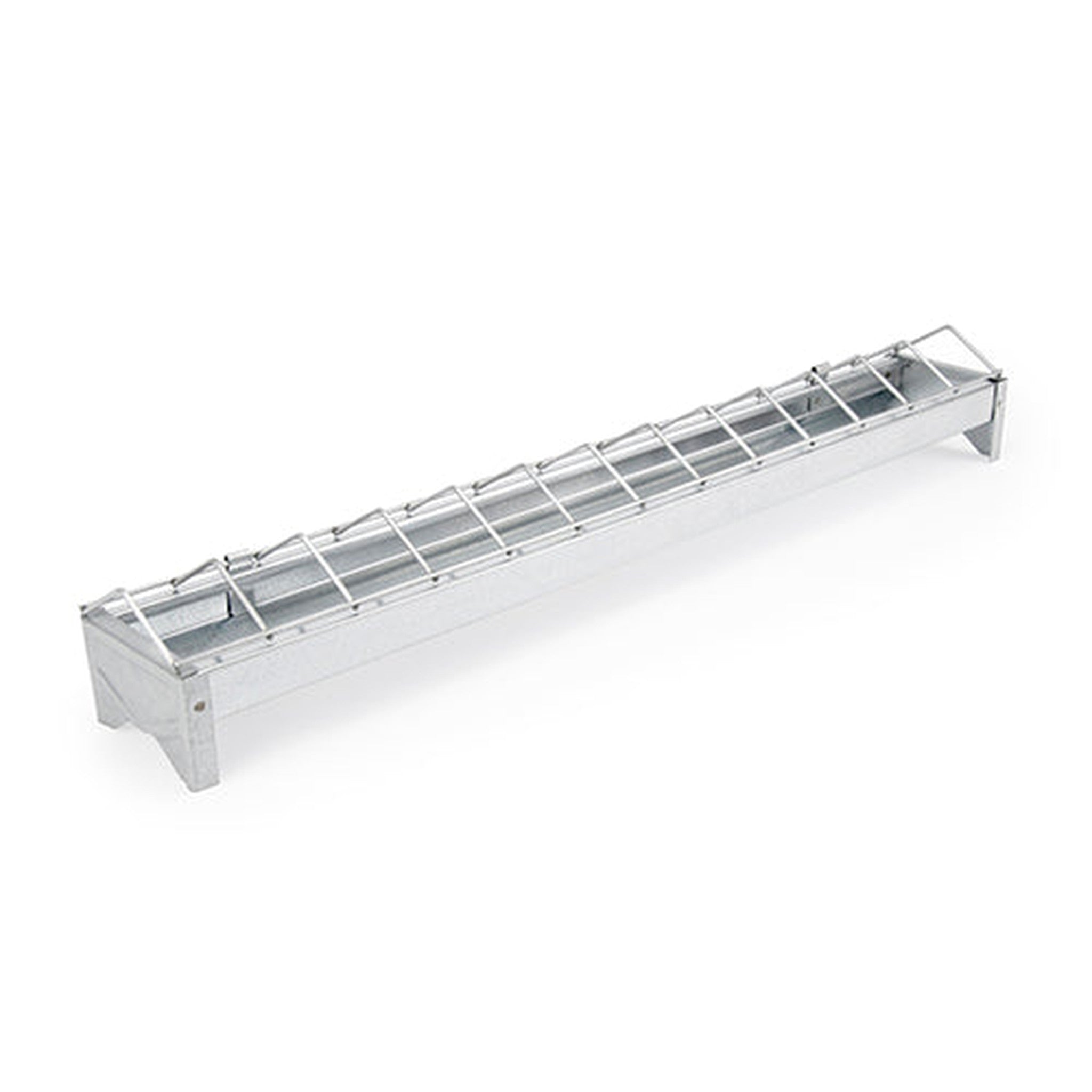 Galvanised Feed Trough Chicks Animal Accessories Bainbridge Pty Ltd 50cm