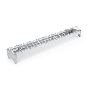 Galvanised Feed Trough Chicks Animal Accessories Bainbridge Pty Ltd 50cm