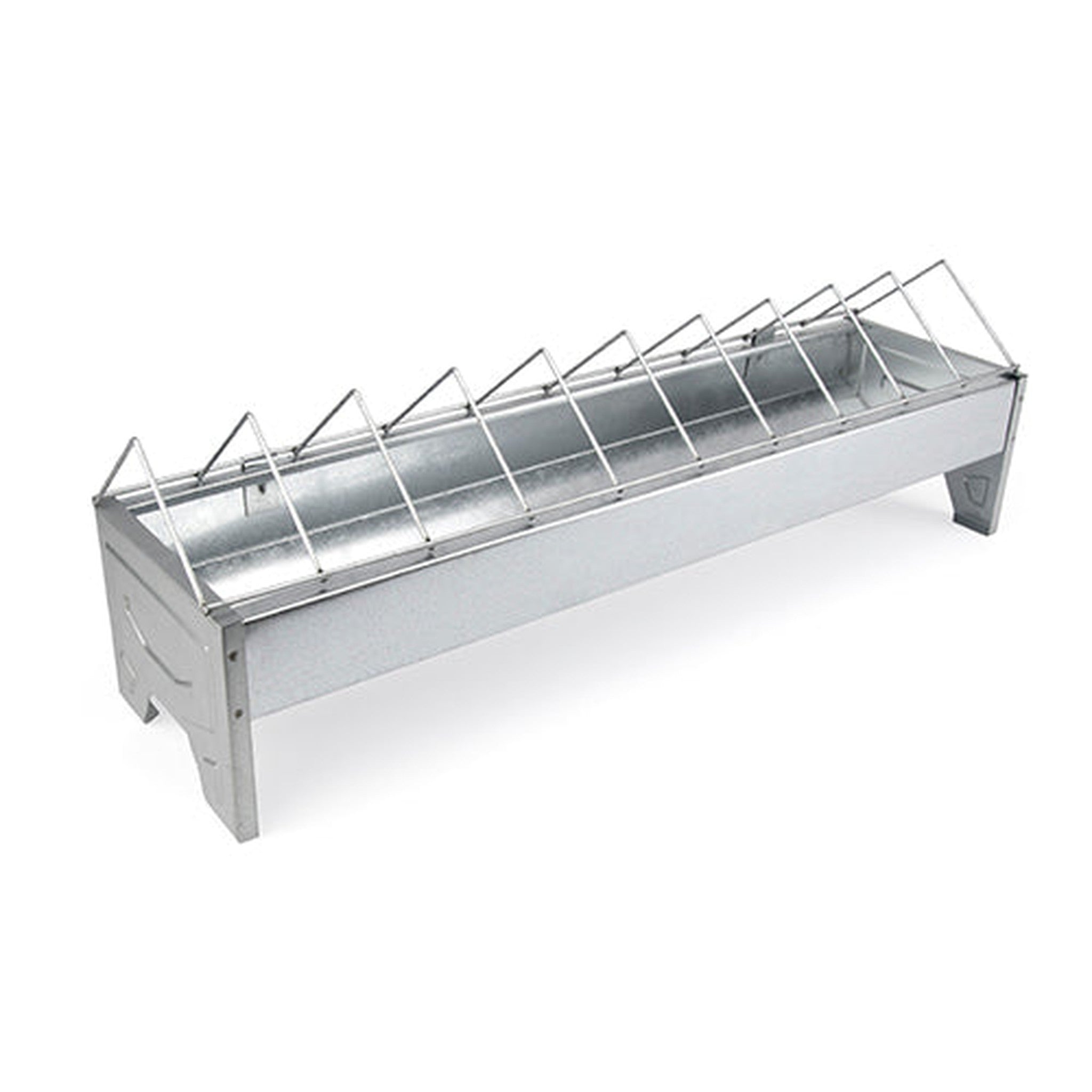 Galvanised Feeding Trough Chickens Animal Accessories Bainbridge Pty Ltd 50cm