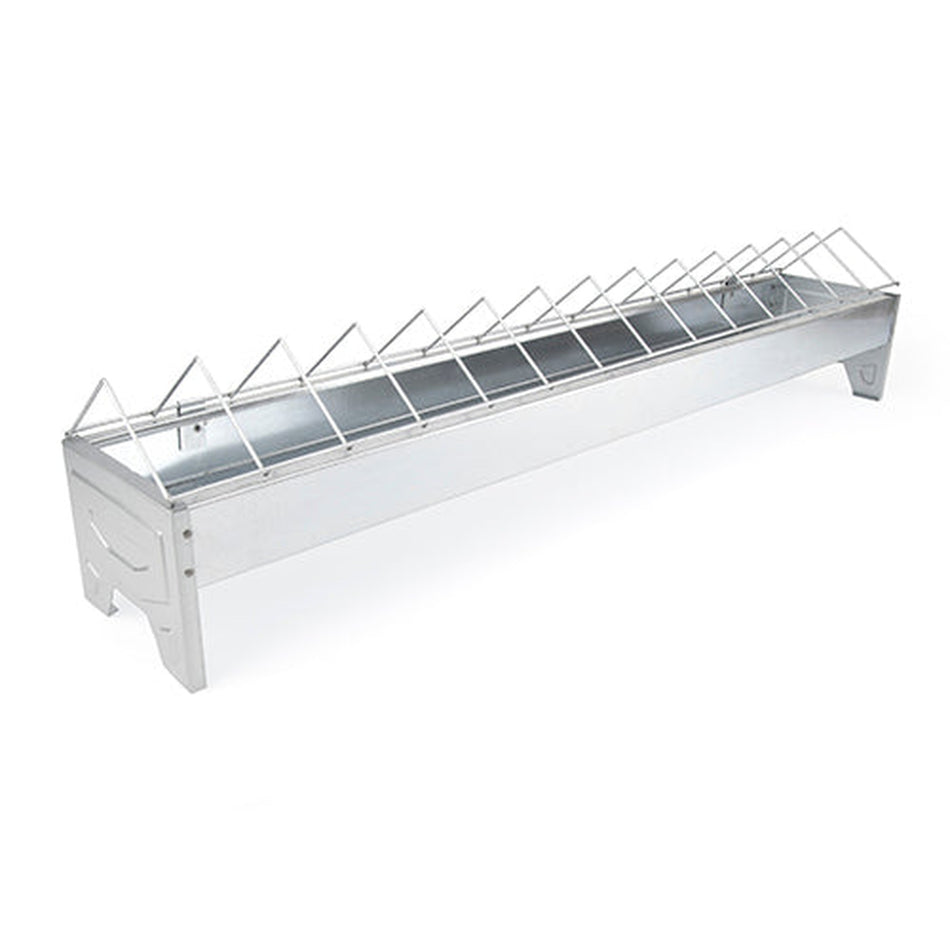 Galvanised Feeding Trough Chickens Animal Accessories Bainbridge Pty Ltd 75cm