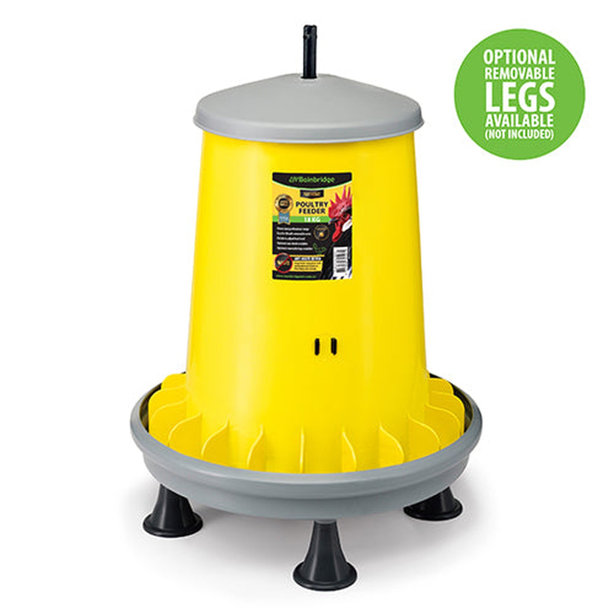 Supreme Poultry Feeder with Cover Animal Accessories Bainbridge Pty Ltd 18kg