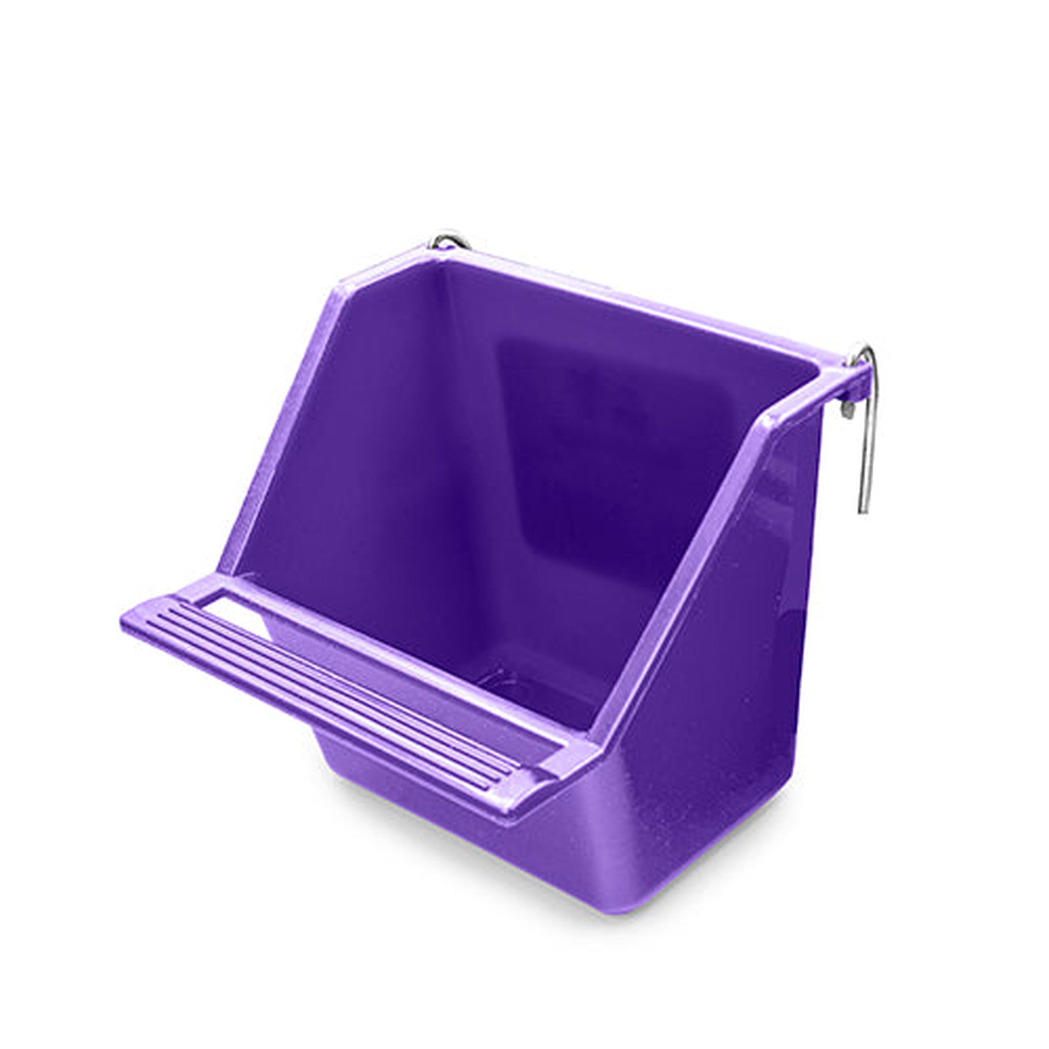 Coop Cups Plastic with Perch Animal Accessories Bainbridge Pty Ltd Small 7cm Purple