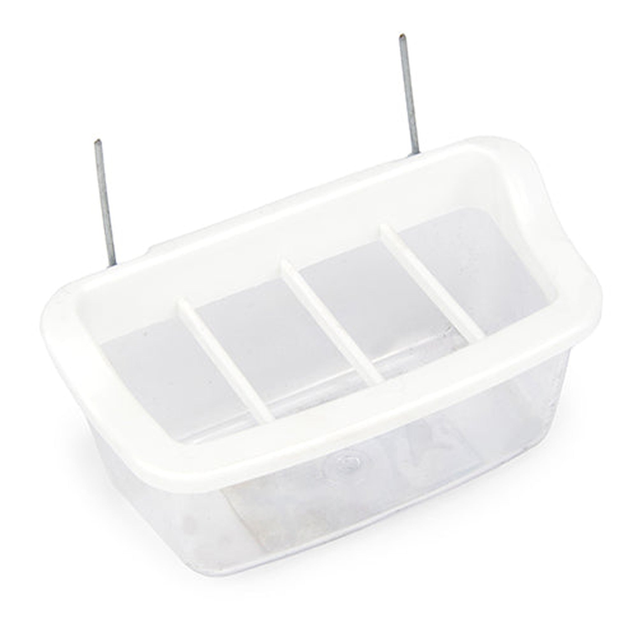 Plastic Bird Feeder with Dividers Animal Accessories Bainbridge Pty Ltd 9cm