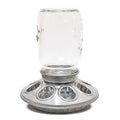 Galvanised Chick Feeder with Glass Mason Jar 1kg
