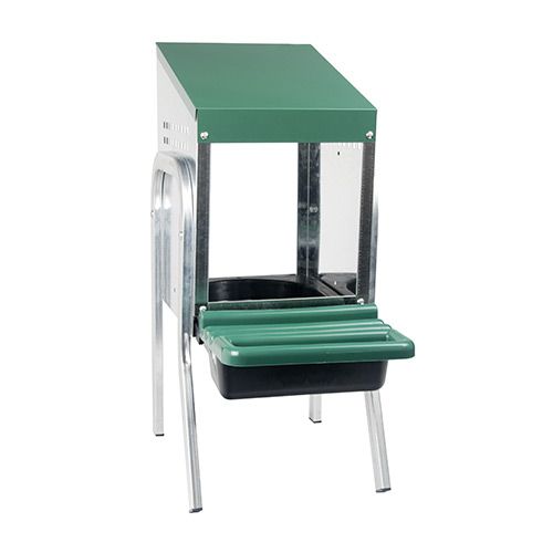 Nesting Box Metal Rollaway Battery Hole Single Row, Single Sided with Legs