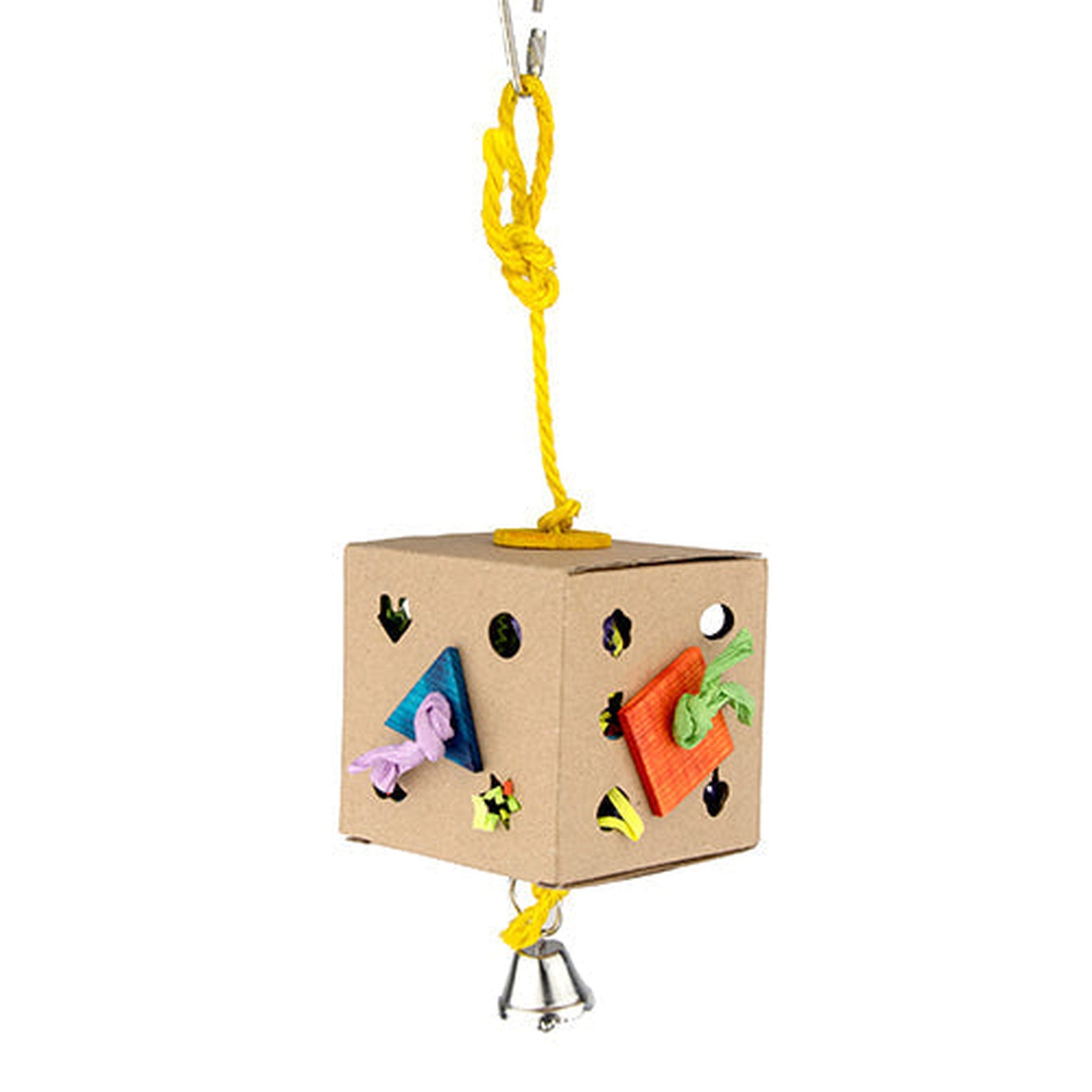 Bird Toy Destructive Activity Box with Bell Animal Accessories Bainbridge Pty Ltd 7.5cm