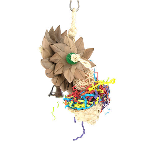 Bird Toy - Naturals - Palm Flower Pot Animal Accessories Bainbridge Pty Ltd Default Title