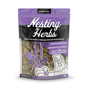 Package of Nesting Herbs with a purple label on a white background