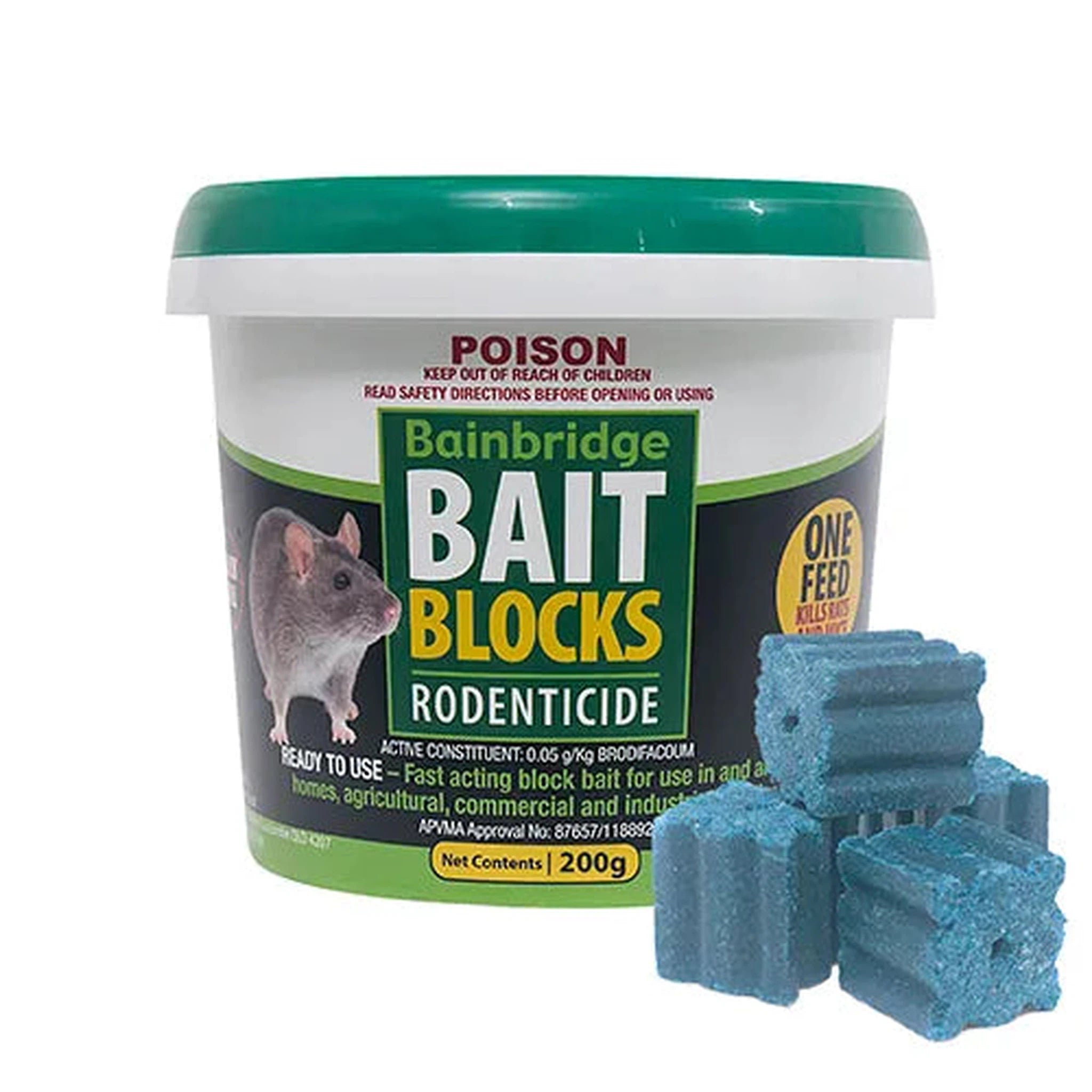 Bait Blocks AG Chemicals Bainbridge Pty Ltd 200g