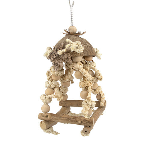 Bird Toy - Naturals - Bird Java Coconut Swing Animal Accessories Bainbridge Pty Ltd Default Title