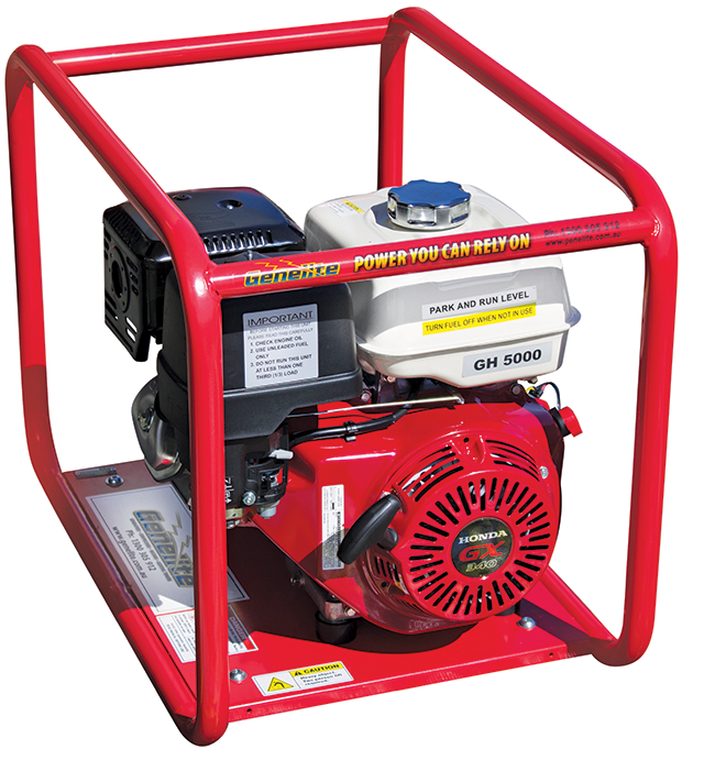 AVR 6KVA Petrol with AVR and Tank Power Genelite   