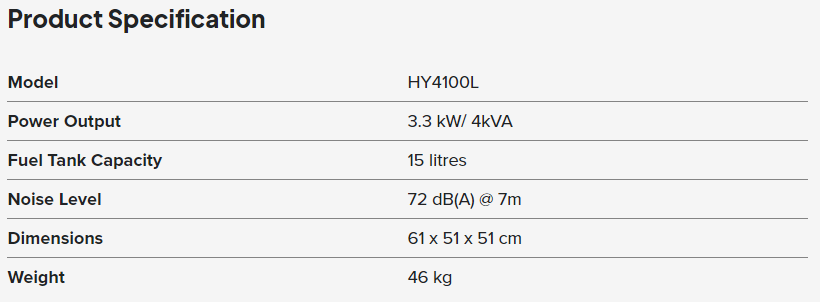 4KVA Recoil Petrol Generator Power Genelite   