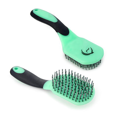 MANE & TAIL BRUSH Animal Accessories Bainbridge Pty Ltd Mint/Grey