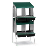 Nesting Box Metal Rollaway Battery Double Row, Single Sided with Legs Animal Accessories Bainbridge Pty Ltd 4 Hole