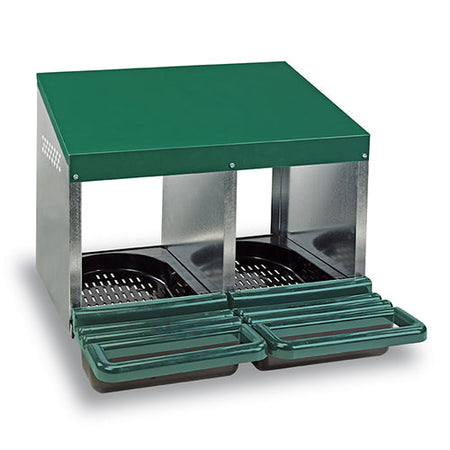 Nesting Box Metal & Plastic - Inside - Double Hole Animal Accessories Bainbridge Pty Ltd Default Title
