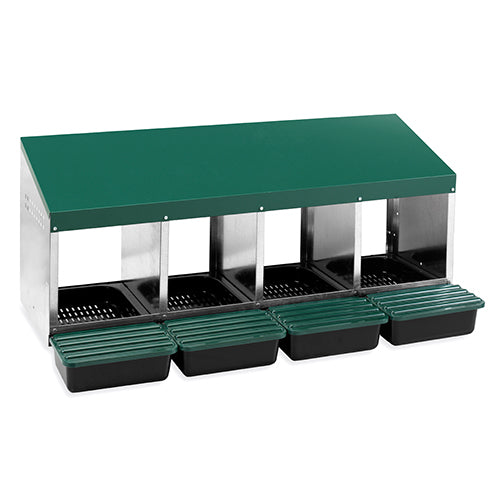 Nesting Box Metal & Plastic - Inside - Four Hole Animal Accessories Bainbridge Pty Ltd Default Title