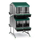 Nesting Box Metal Rollaway Battery Double Row, Double Sided with Legs Animal Accessories Bainbridge Pty Ltd 8 Hole