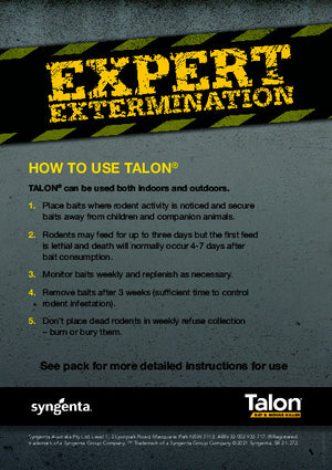 Talon rat and mouse killer instructions