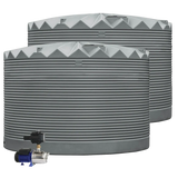 2 x 27,000L Rainwater Tanks + Pump Stormedge Blue (Blue Ridge™) RapidPlas Product from Austral Ag