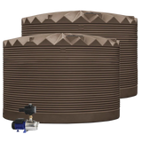 2 x 27,000L Rainwater Tanks + Pump Smooth Cream (Classic Cream™) RapidPlas Product from Austral Ag