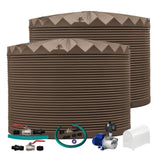 2 x 22,500L Rainwater Tanks + Pump + Pump Cover + Joiner Kit + Connection Kit