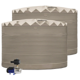 2 x 27,000L Rainwater Tanks + Pump Slate Grey (Woodland Grey™) RapidPlas Product from Austral Ag