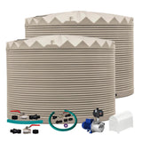 2 x 22,500L Rainwater Tanks + Pump + Pump Cover + Joiner Kit + Connection Kit