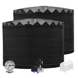 2 x 22,500L Rainwater Tanks + Pump + Pump Cover + Dial Gauge