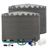 2 x 22,500L Rainwater Tanks + Pump + Pump Cover + Joiner Kit + Connection Kit