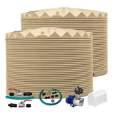 2 x 22,500L Rainwater Tanks + Pump + Pump Cover + Joiner Kit + Connection Kit